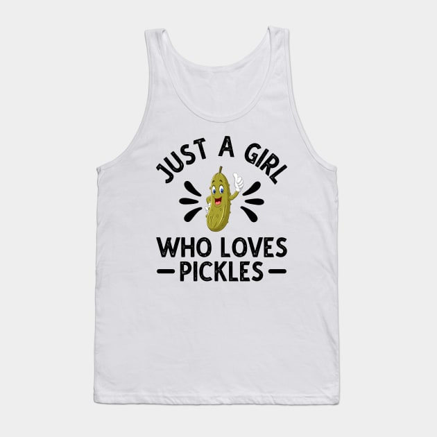 Just A Girl Who Loves Pickles Tank Top by DragonTees